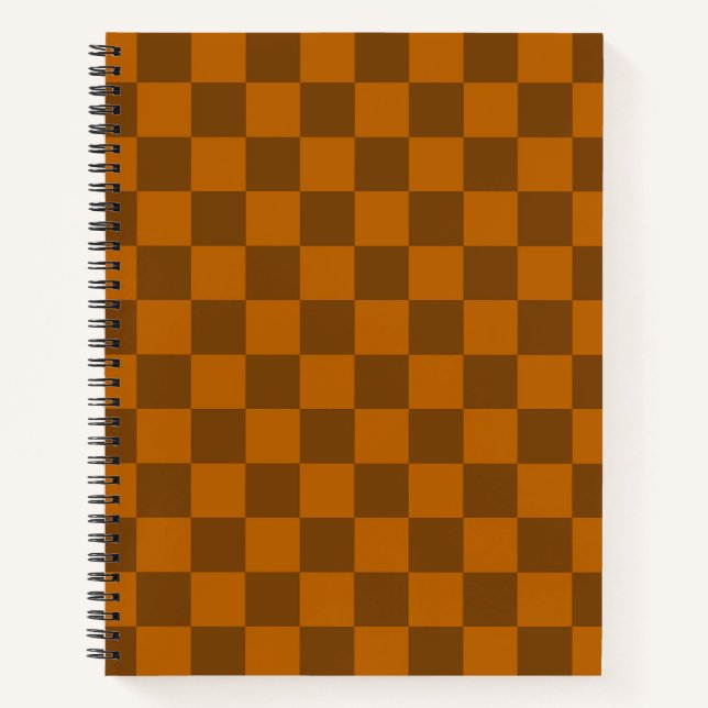 Carnet Bouton À damiers Brown (Devant)