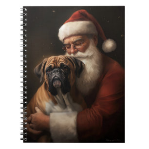 Carnet Boxeur avec le Père Noël Fête de Noël