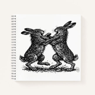 Carnet Boxing Hares – Haunted Ink Woodland Duel