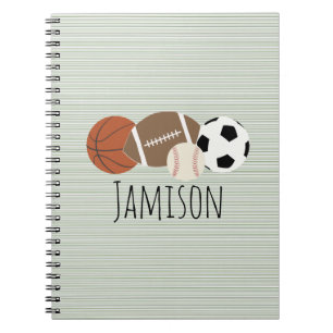 Carnet Boys Sports Green Stripe 