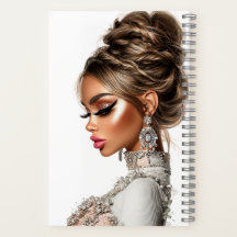 Braided Elegance Glam Girl Spiral Notebook