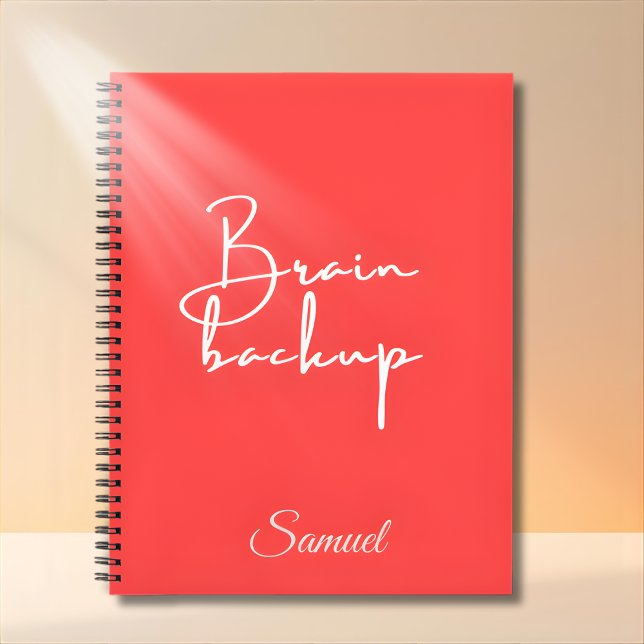 Carnet Brain Backup – Personalized Spiral Notebook Quotes (Créateur téléchargé)