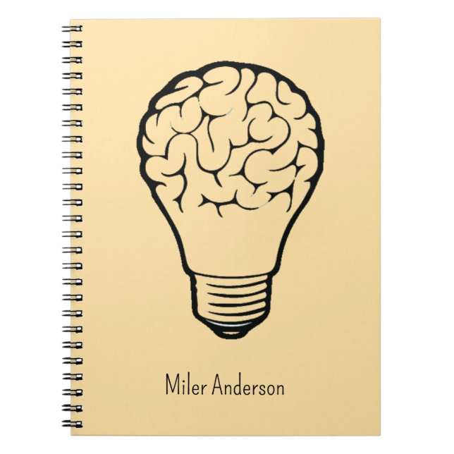 Carnet Brain Lamp - Creative Thinking Notebook- Mapping  (Devant)