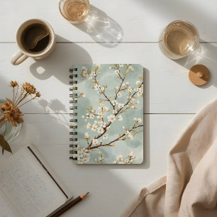 Carnet Branche Botanique Fleur Blanche Délicate