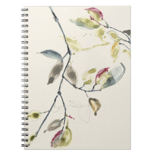 Carnet Branche de feuille d'aquarelle