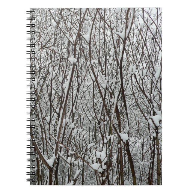 Carnet Branches couvertes de neige Abstraite hivernale (Devant)
