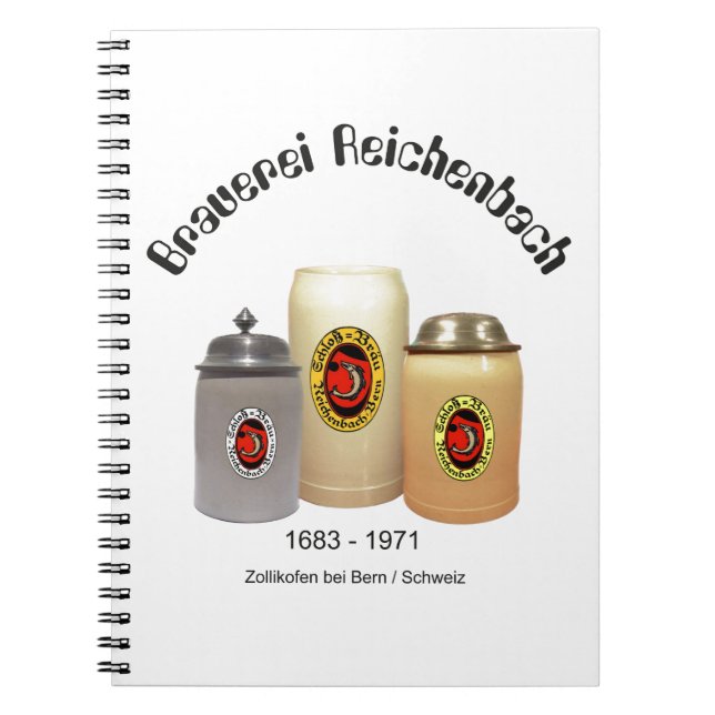 Carnet Brasserie Reichenbach Zollikofen Nootbook (Devant)