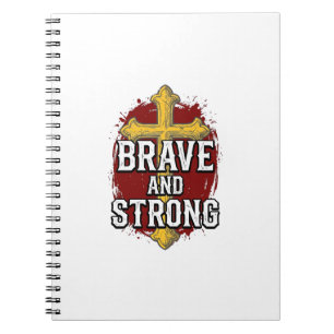 Carnet Brave et Fort Design de Chemise Vintage Croix_1