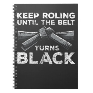 Carnet Brazilian Jiu Jitsu Black Belt Rolling Fighter