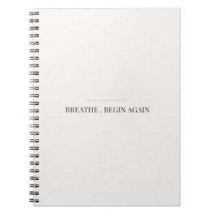 Carnet Breathe Begin Again – Journal de pleine con