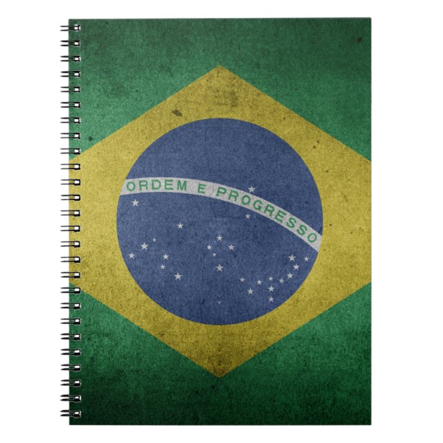 Carnet Brésil : Le drapeau aime le football brésilien (Devant)