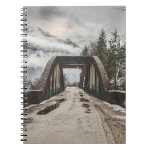 CARNET BRIDE ARCHE EN BÉTON GRIS PRÈS DE L'ARBRE SANS FEU