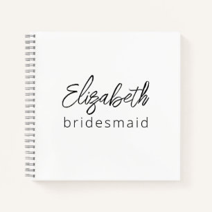 Carnet Bridesmaid Moderne Minimaliste Script Bachelorette