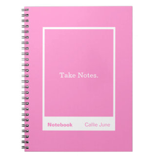Carnet Bright Pink Block Quote Classic Notebook