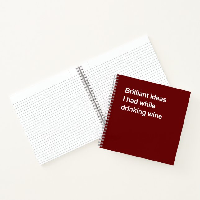 Carnet Brilliant ideas I had while drinking wine (Intérieur)