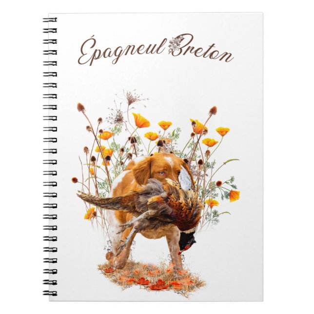 Carnet Brittany Spaniel, Chasse Pheasant Coffee Mug T-Sh (Devant)