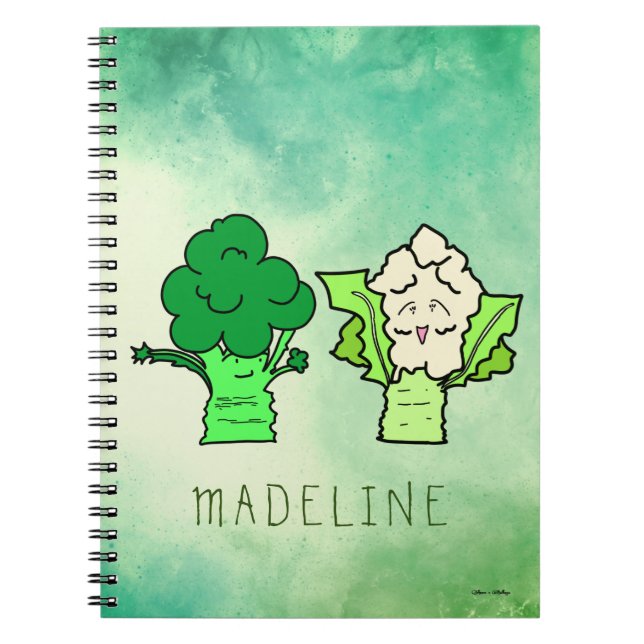 Carnet Broccoli and Cauliflower Customizable (Devant)