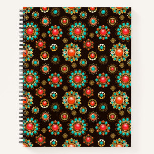Carnet Broches ethniques motif sans couture