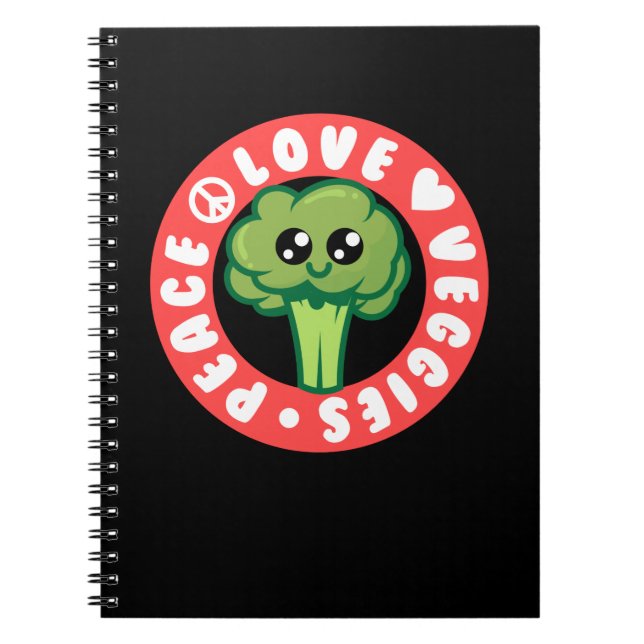 Carnet Brocoli de légumes végétaliens (Devant)