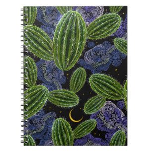 Carnet Broderie mexicaine : Cactus Night Seamless.