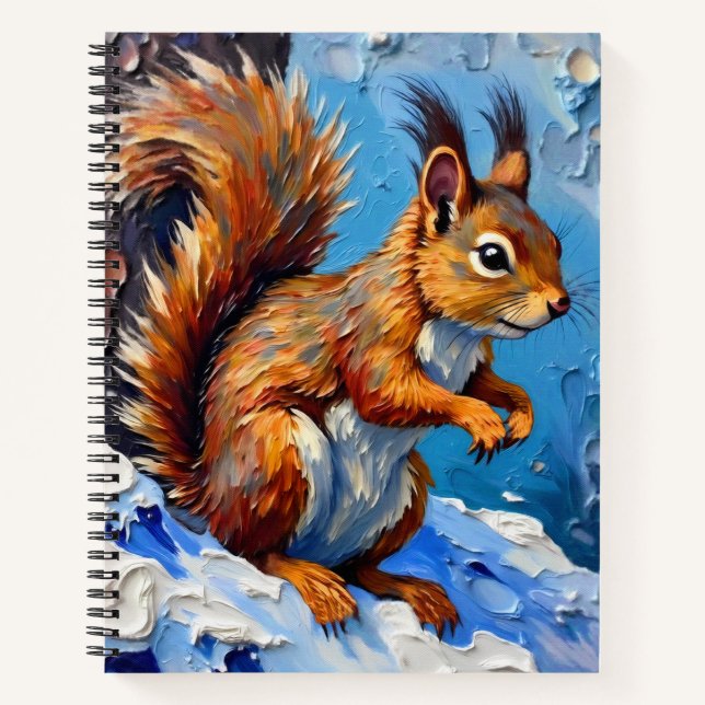 Carnet Brown Squirrel in the Snow (Devant)