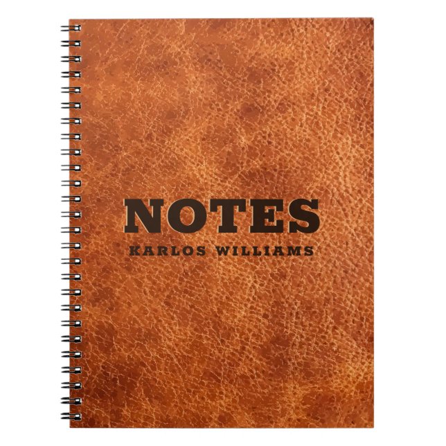 Carnet Brown Vintage en cuir (Devant)