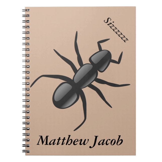 Carnet Bruits de pensée de fourmi de sizzzzzz de mot (Devant)