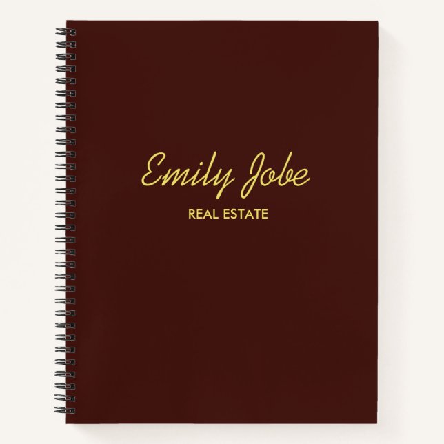 Carnet Brun simple et élégant (Devant)