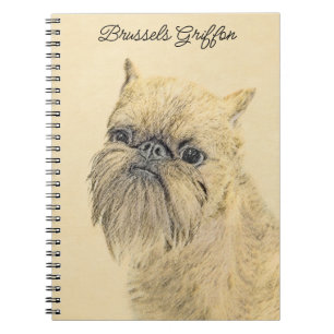 Carnet Bruxelles Griffon Rough Paining - Art Chien origin