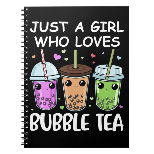 Carnet Bubble Tea Cadeaux Filles Kawaii Bubble Tea (Devant)