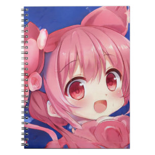 Carnet Bubblegum fraise rose chibi anime fille manga