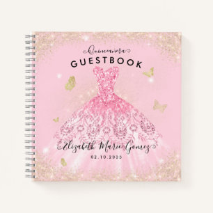 Carnet Budget Blush Pink Gold Glam Quinceanera Gubook