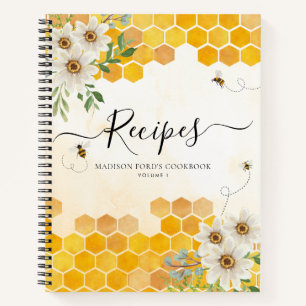 Carnet Budget Floral Honeycomb BumbleBee Yellow Recette
