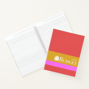 Carnet Budget mensuel hebdomadaire dépenses modernes bril