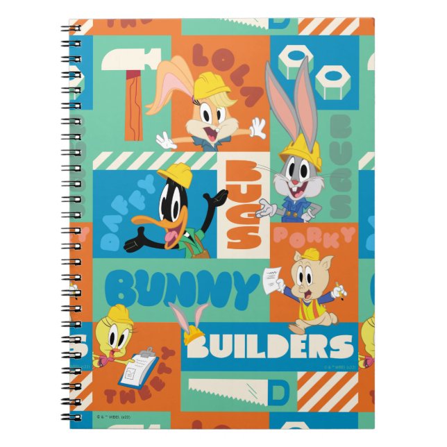 Carnet BUGS BUNNY BUILDERS™| Motif de grille de caractère (Devant)