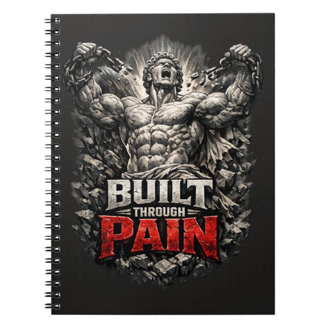 Carnet Built Through Pain Design (Devant)