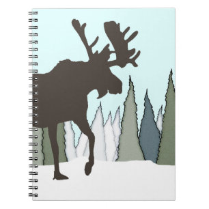 Carnet Bull Moose et Forêt