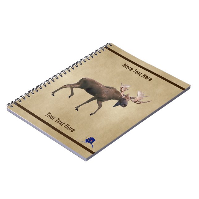 Carnet Bull Moose Sur Ancien Papier (Côté gauche)