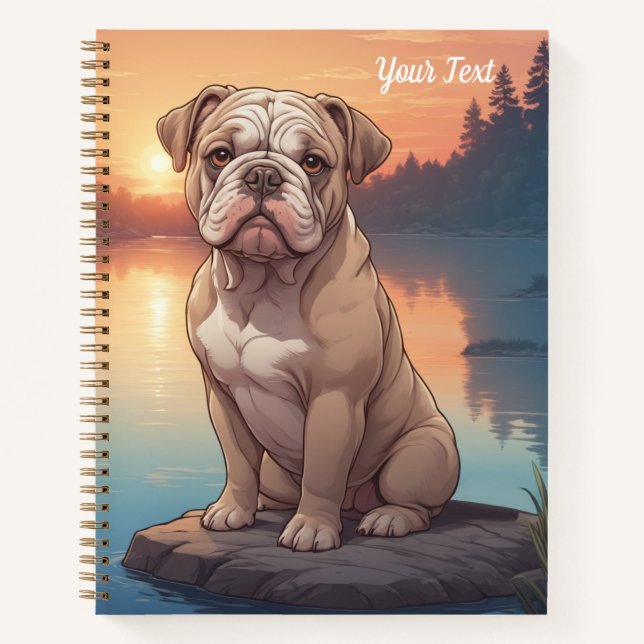 Carnet Bulldog au bord du lac (Devant)