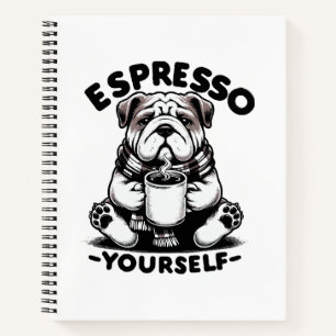 Carnet Bulldog au café chaud