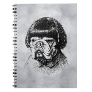 Carnet Bulldog en perruque (Style 1) Beaux-Arts