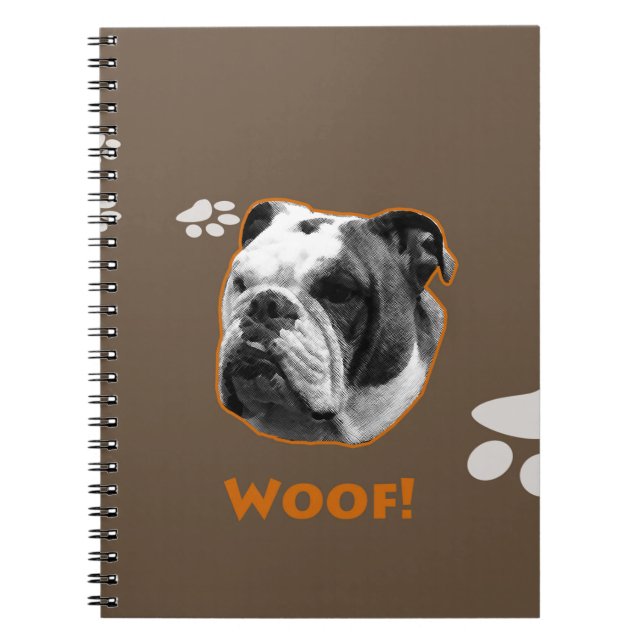 Carnet Bulldog Woof (Devant)