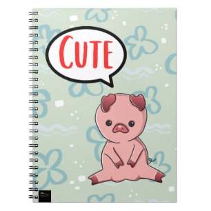 Carnet Bulle de bande dessinée de cochon mignon