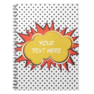 Carnet Bulle faite sur commande des textes d'explosion de