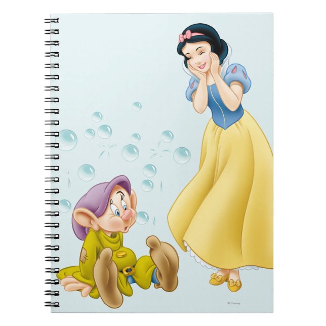 Carnet Bulles blanches de neige et de dopey (Devant)