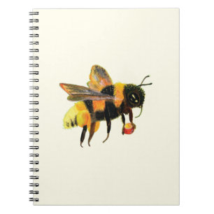 Carnet Bumble Bee transportant du pollen