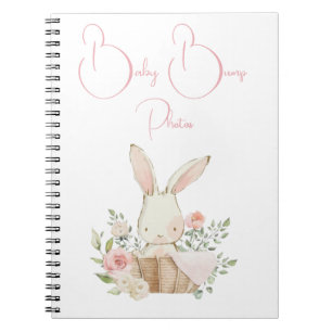 Carnet Bump Grossesse lapin rose Script Photo