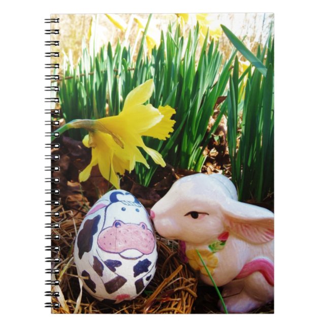 Carnet Bunny de Pâques embrasser Oeuf de vache (Devant)