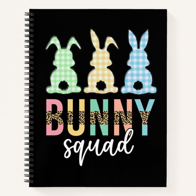Carnet Bunny Squad | Chasse aux oeufs de Pâques Cute Bunn (Devant)
