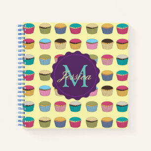 Carnet Buns glacés Cupcake Motif coloré Personnalisé